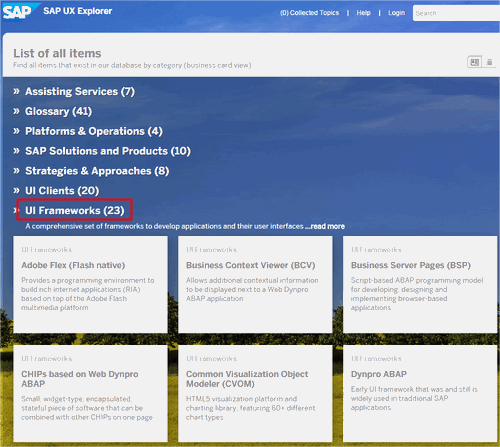 SAP UX Explorer lista de items 2