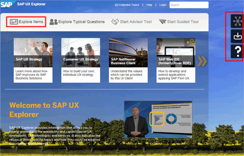 SAP UX Explorer pantalla inicial 1.1