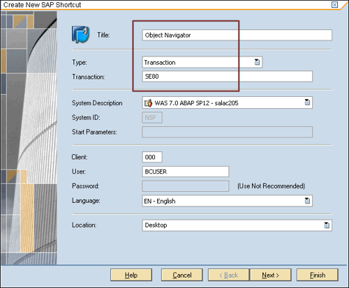 ABAP-Create-New-SAP-Shortcut