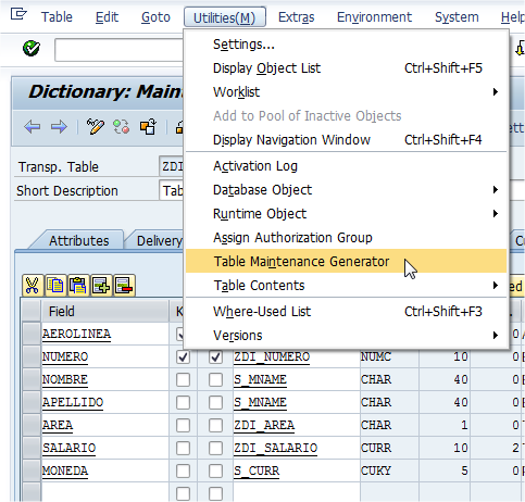 ABAP-Dictionary-Maintain-Table-1