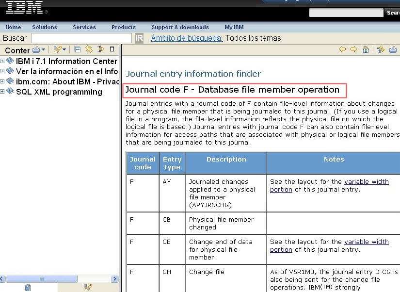 AS400-infocenter-journal-finder-filtro-categoria-salida