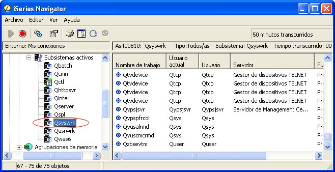 AS400-servidor-qsyswrk-tcpip-iseriesnavigator