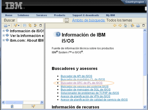 IBM infocenter iseries SRC 1
