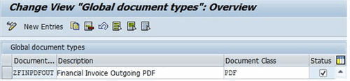 ABAP change view global document types 5